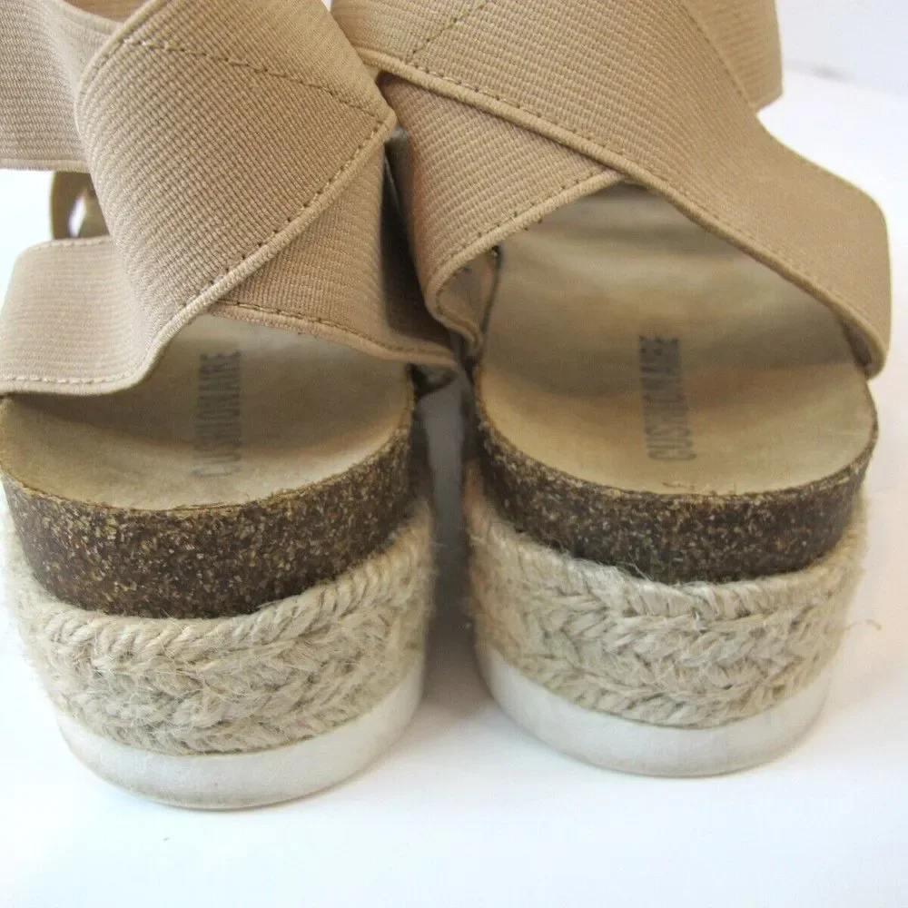 Cushionaire Mandy Elastic Nude Sandals Woman's Size 9 Summer Comfort‎